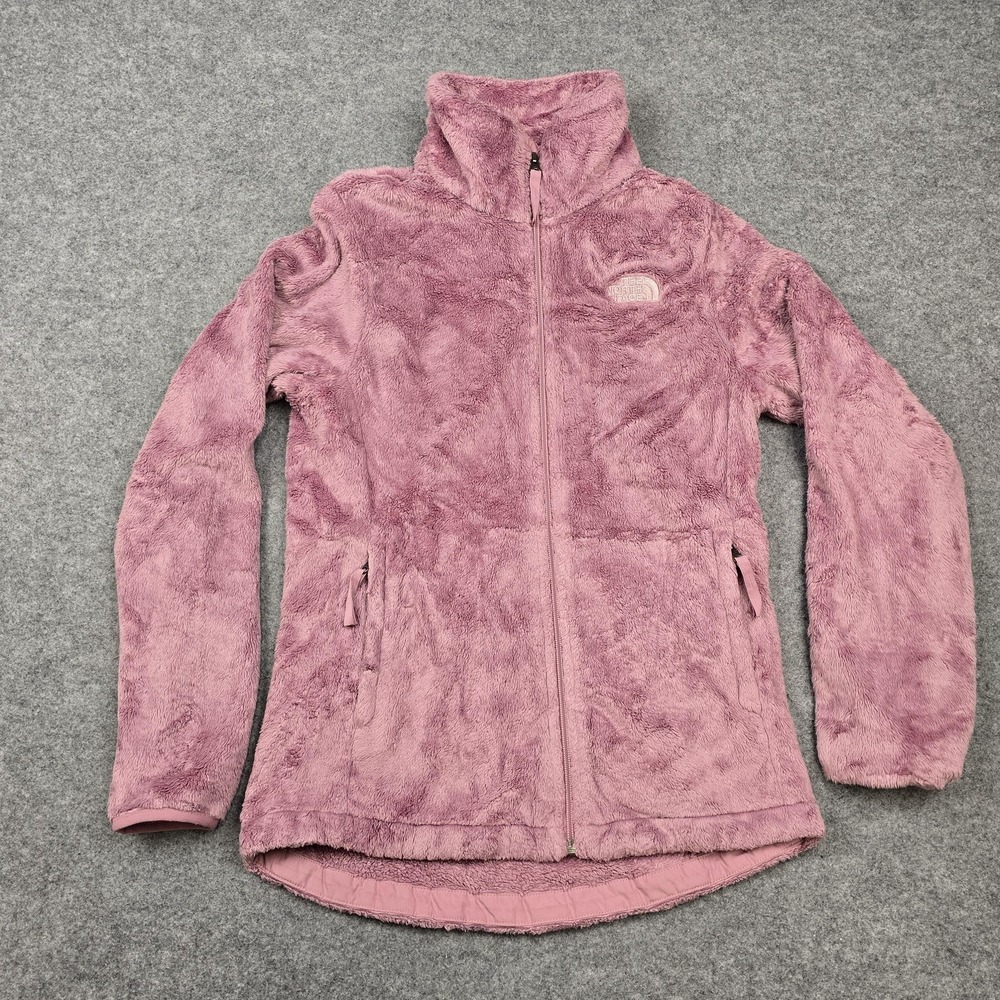 The North Face Jacket Womens Small Pink High Pile Fleece Full Zip Pockets Lined